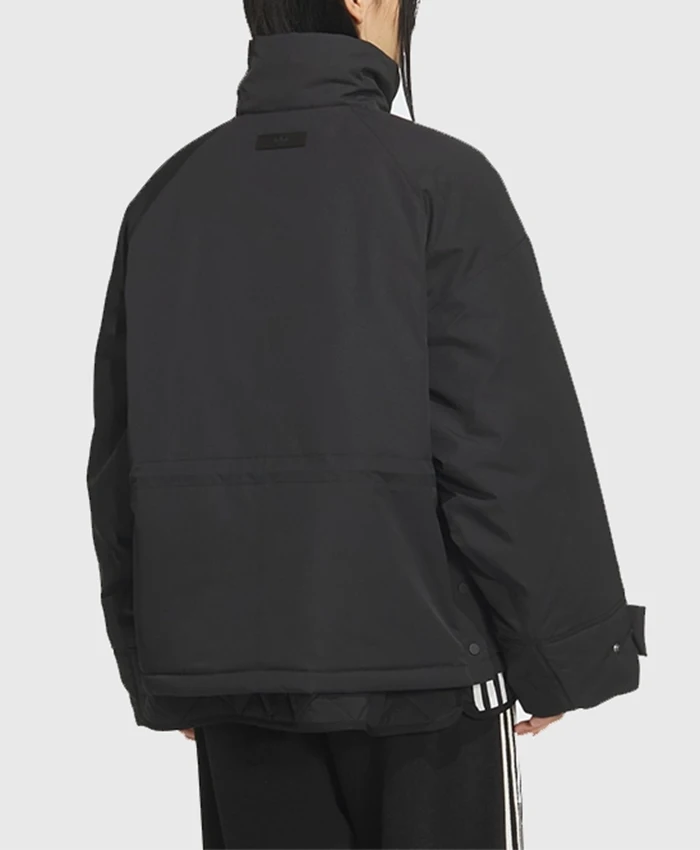 2026 Adidas 3S Black Padded Jacket Back