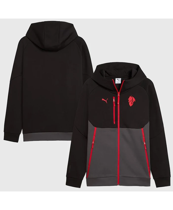 AC Milan PumaTECH Full Zip Hooded Jacket