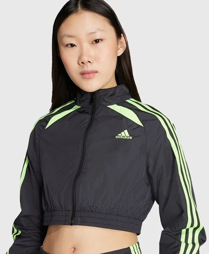 Adidas x Teamgeist Adicolor Cropped Track Jacket Black Front