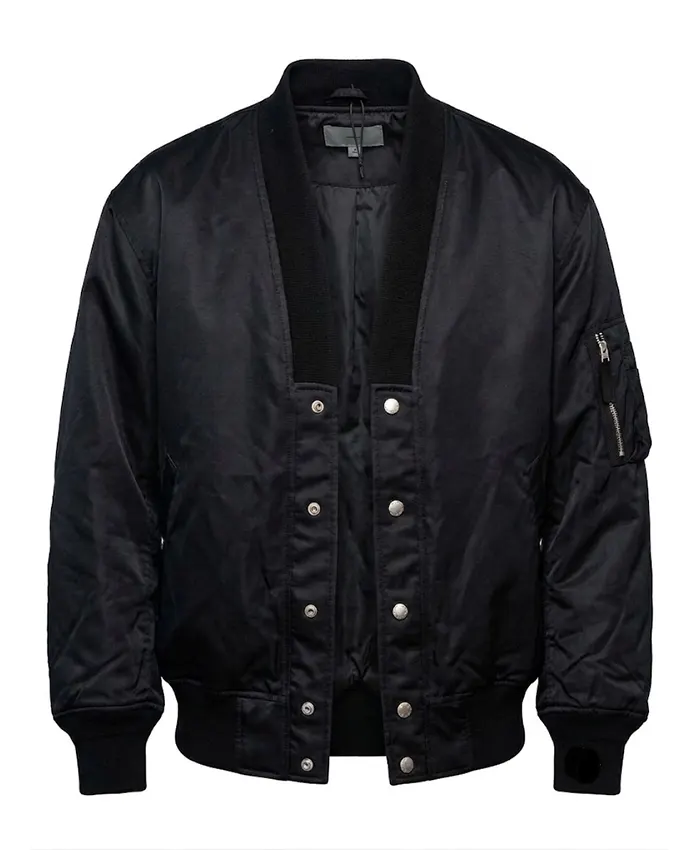 Adrian Chiarella Leviticus Black Bomber Jacket For Sale