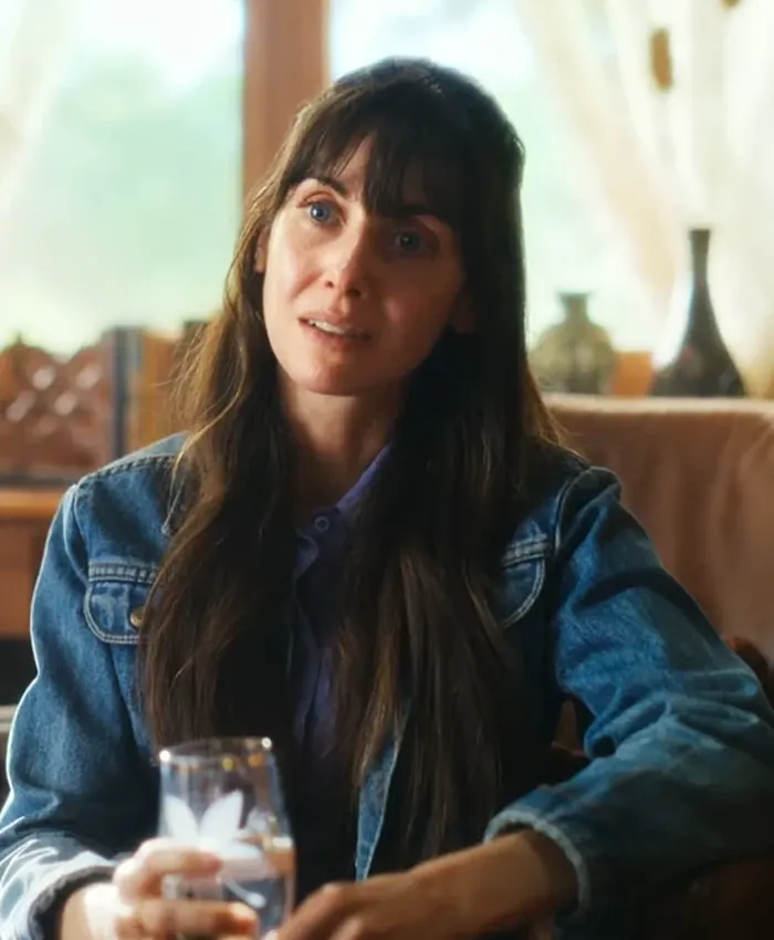 Alison Brie Movie Together 2025 Millie Blue Denim Jacket