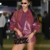 Angel Reese WNBA 2026 Burgundy Jacket Front
