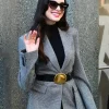Anne Hathaway NYC 2026 Grey Blazer