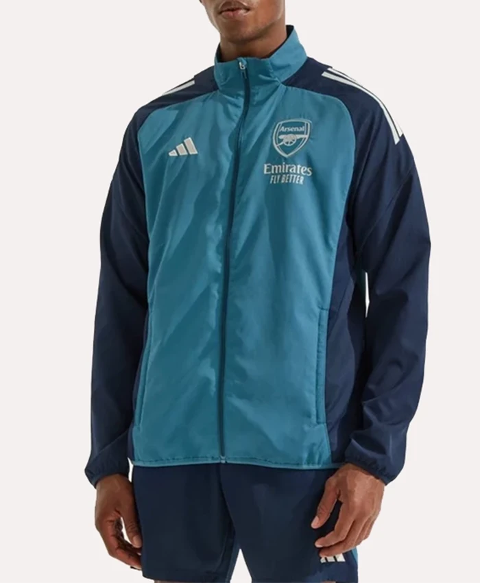 Arsenal adidas 25 26 Presentation Jacket Front