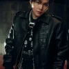 BTS Suga Hooligan Black Leather Jacket