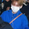 BTS Taehyung Incheon Blue Airport Jacket For Sale