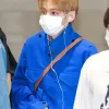BTS Taehyung Incheon Blue Airport Jacket Front
