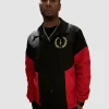 Black American Heritage Flag Jacket Front
