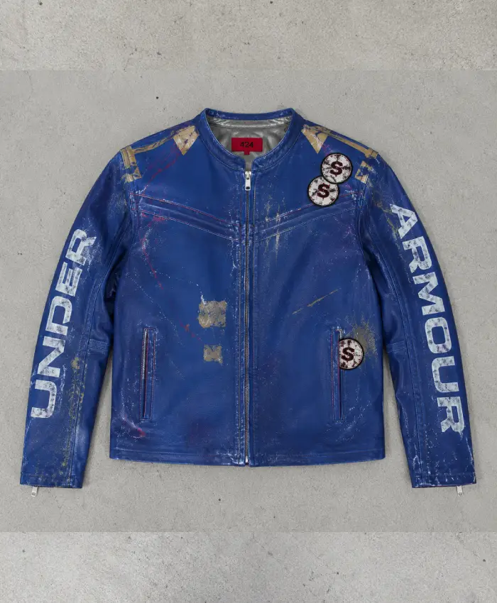 424 x Under Armour 2026 World Cup Blue Leather Jacket