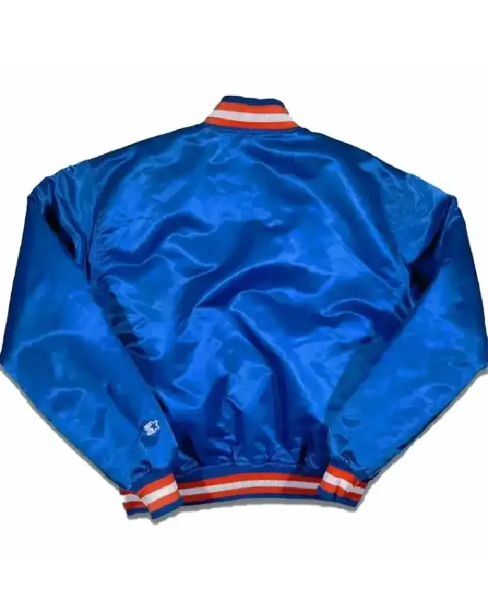 NY Knicks 90’s Blue Satin Bomber Jacket