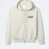 Buy Jung Kook Calvin Klein Black and White Zip-Up Hoodie Men and Women For Sale