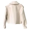 Celebs Go Dating S15 Gabby Allen Beige Biker Jacket Back