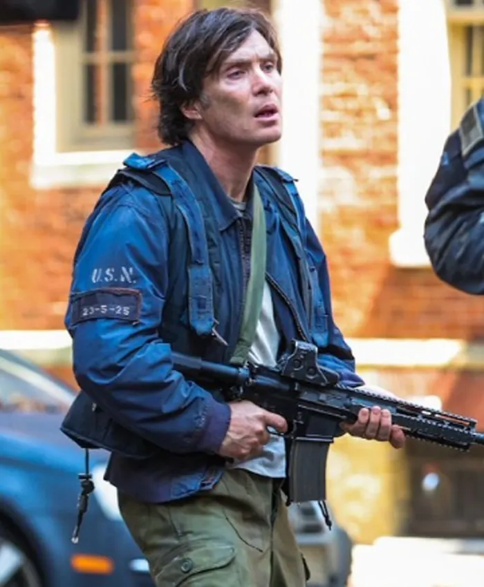 Cillian Murphy A Quiet Place III Blue Jacket For Sale