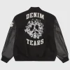 Denim Tears Peace Wreath Varsity Jacket Black Back