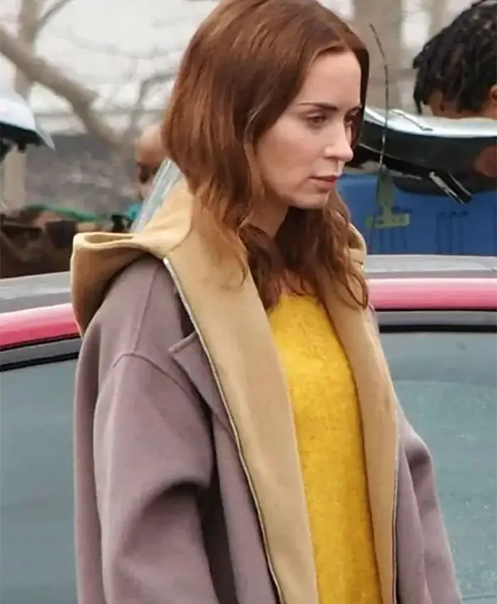 Disclosure Day 2026 Emily Blunt Wool Coat Front