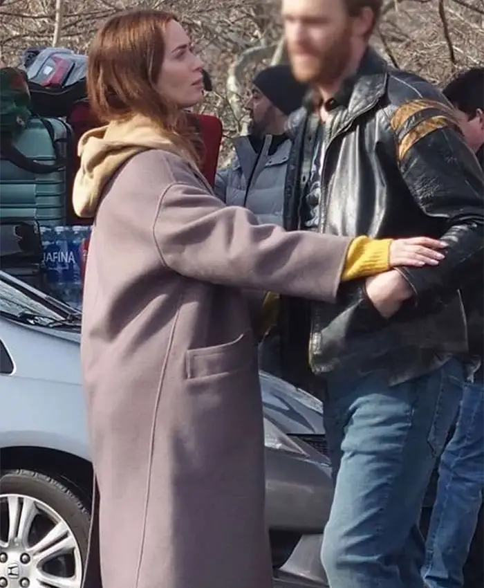 Disclosure Day 2026 Emily Blunt Wool Coat Side