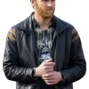Disclosure Day 2026 Wyatt Russell Leather Jacket Front