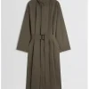 Dua Lipa London 2026 Olive Trench Coat Front
