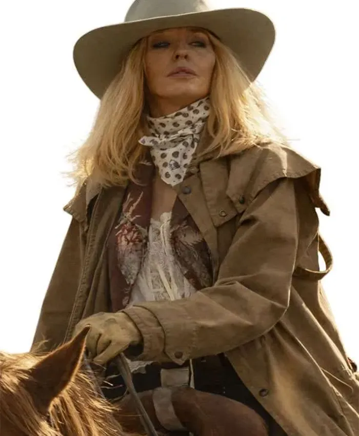 Dutton Ranch S01 Beth Dutton Brown Coat Front
