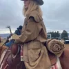 Dutton Ranch S01 Beth Dutton Brown Coat Side