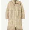 Dutton Ranch S01 Beth Dutton White Longline Sherpa Coat Front