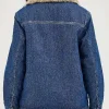 Dutton Ranch S01 Oreana Jackson Denim Sherpa Jacket Back