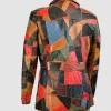 Euphoria S03 Patchwork Leather Blazer Back