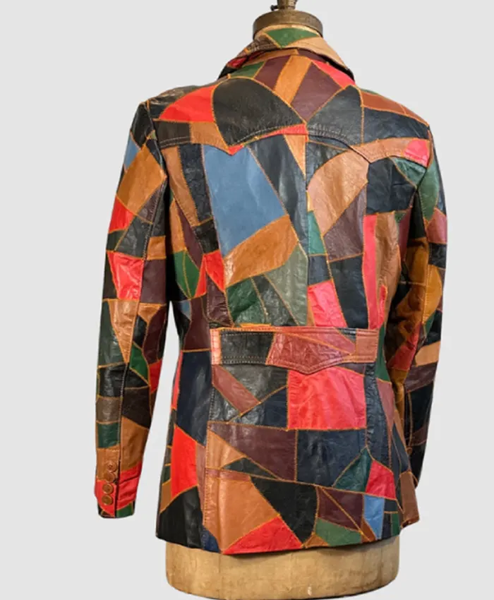 Euphoria S03 Patchwork Leather Blazer Back