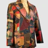 Euphoria S03 Patchwork Leather Blazer Side