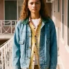 Euphoria S03 Zendaya Coleman Blue Denim Jacket
