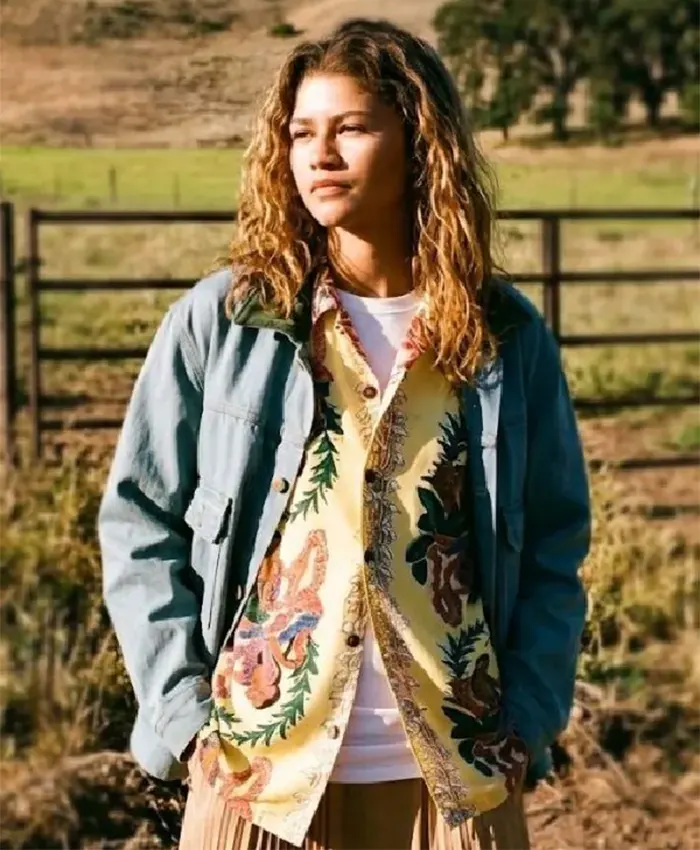 Euphoria S03 Zendaya Coleman Blue Denim Jacket For Sale