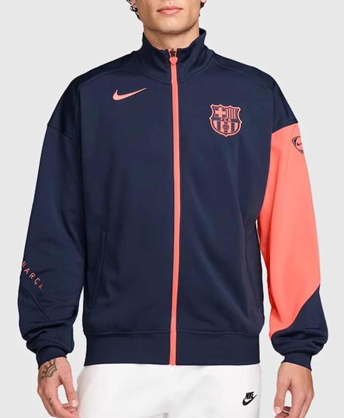 FC Barcelona 25 26 Anthem Third Track Jacket Front