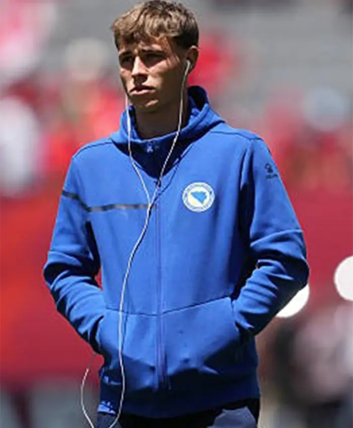 FIFA World Cup 2026 Bosnia and Herzegovina Hooded Jacket Front