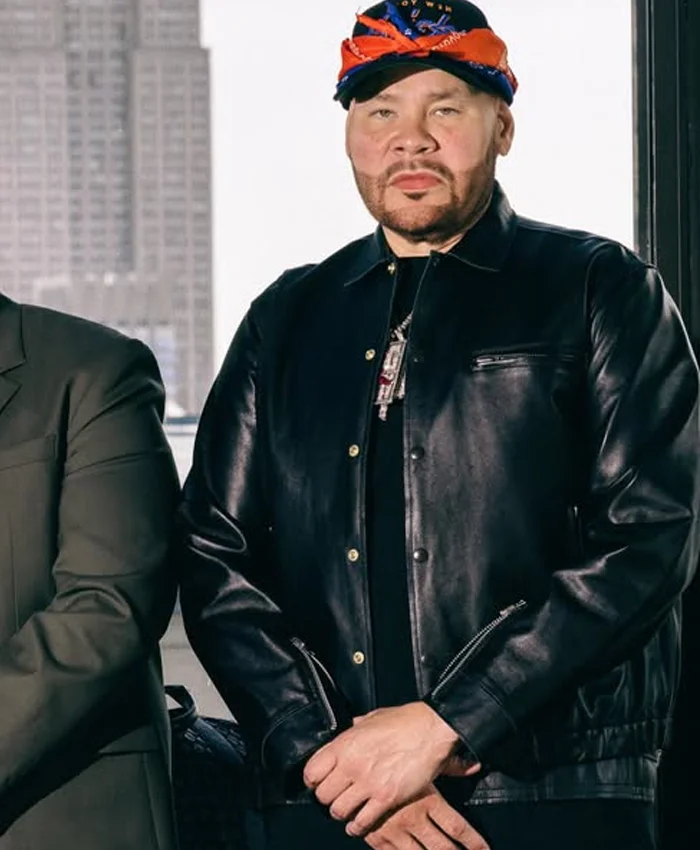 Fat Joe NBA Finals Game 3 Black Leather Jacket