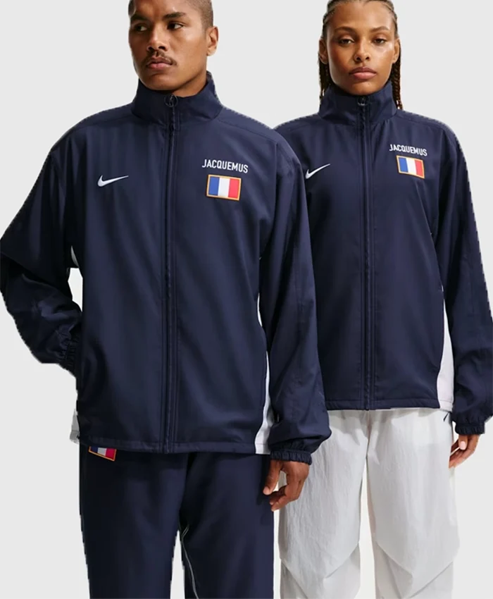 France x Jacquemus Navy Track Jacket For Sale