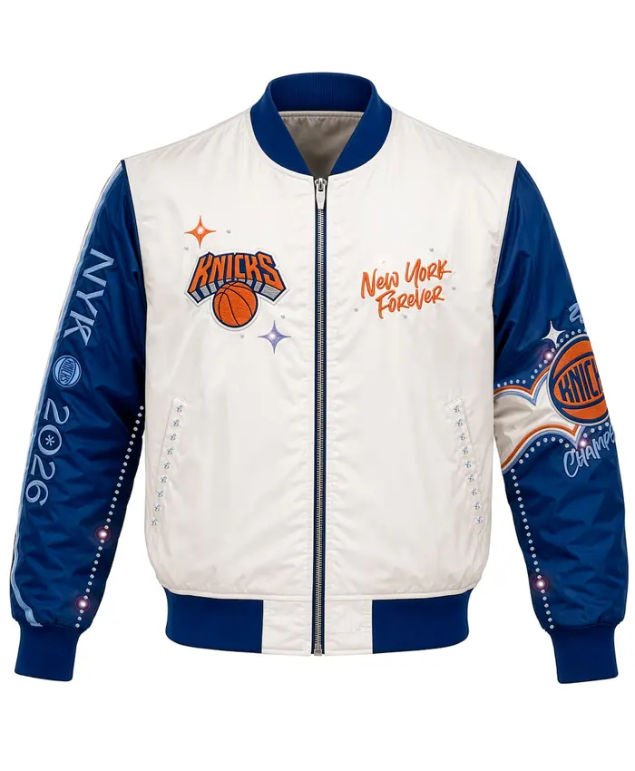 Girls Youth NY Knicks 2026 Finals Champions Jacket For Sale