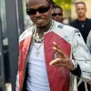 Gunna Paris Fashion Week 2026 Leather Jacket Front