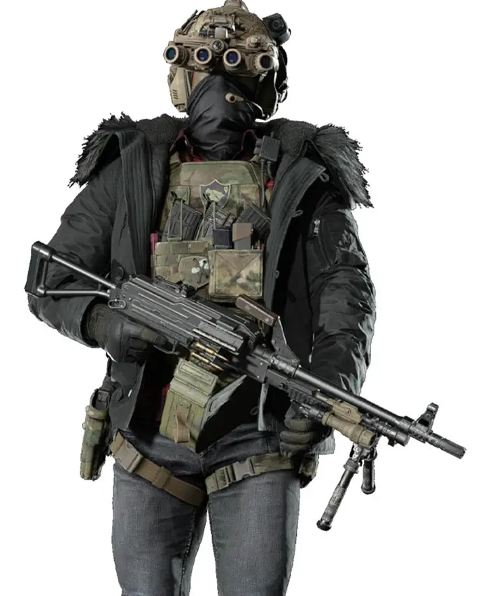 Hound Wolf Squad Resident Evil 8 Black Jacket Front