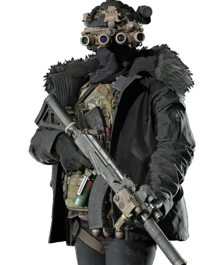 Hound Wolf Squad Resident Evil 8 Black Jacket Side