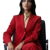 In the Grey Rachel Red Blazer