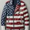 Independence Day American Flag Leather Jacket