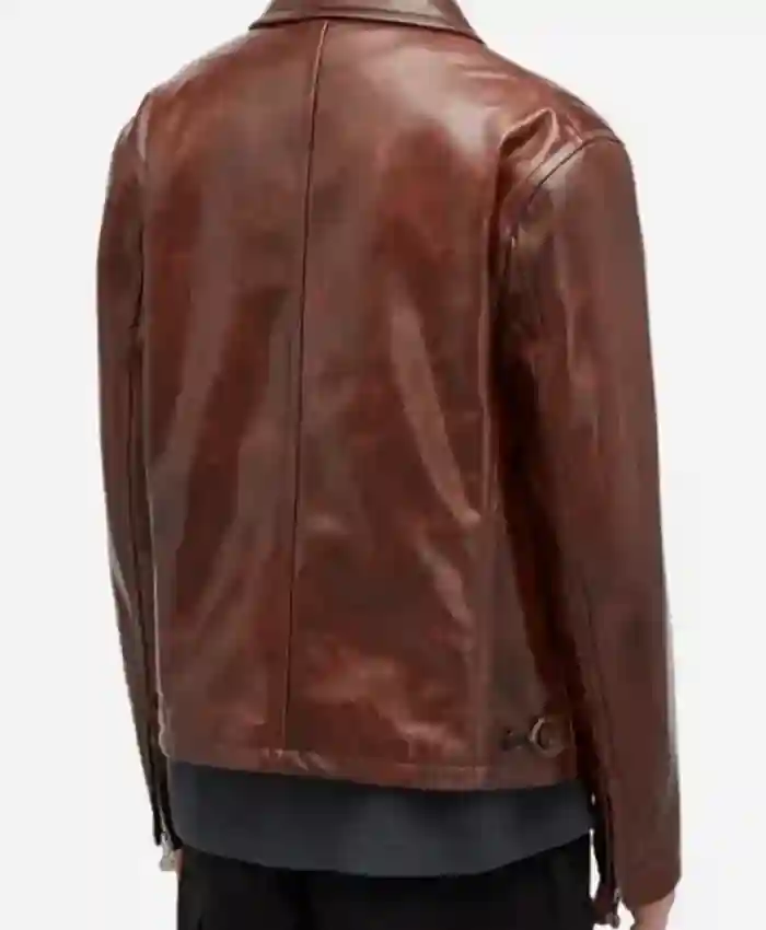 Jaafar Jackson Michael Premiere Brown Jacket Back