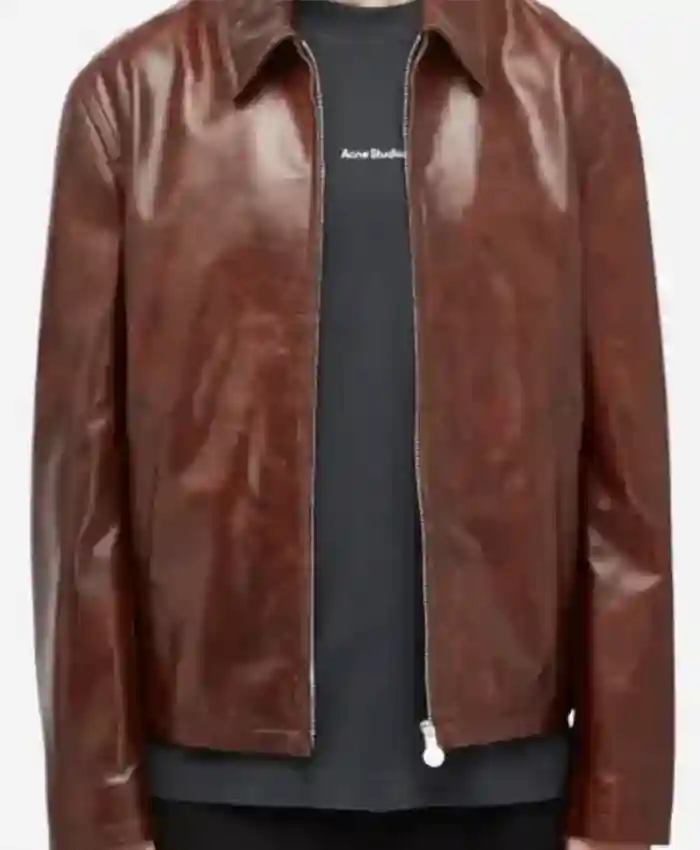 Jaafar Jackson Michael Premiere Brown Jacket Front