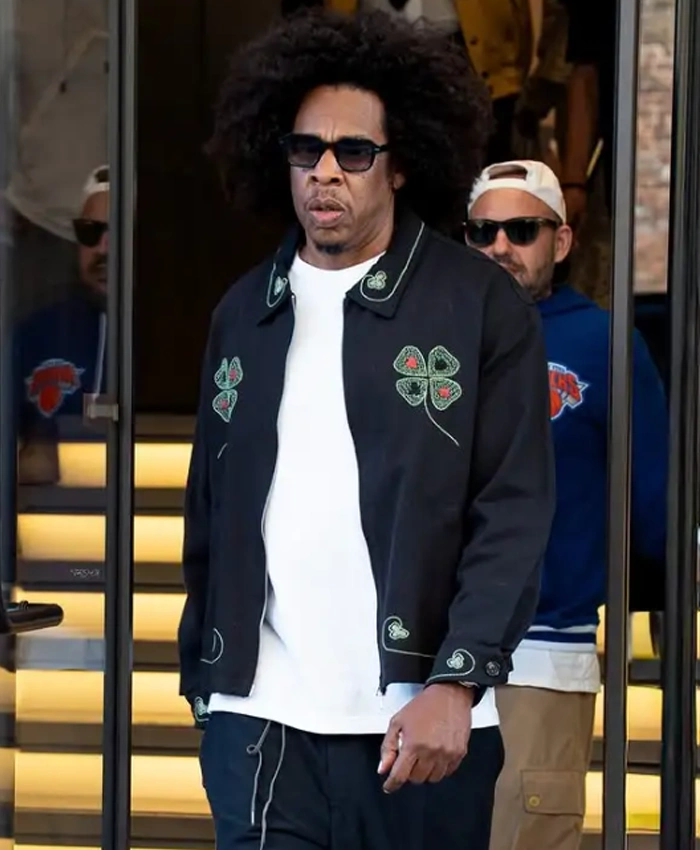 Jay-Z NBA Finals Game 3 Black Jacket Front