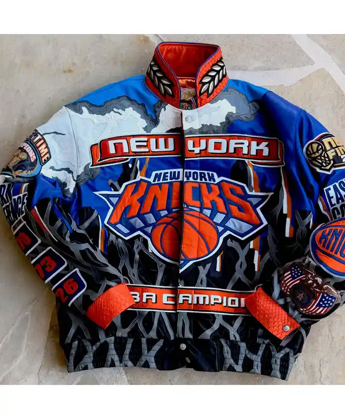 Jeff Hamilton New York Knicks 2026 NBA Champions Jacket Front