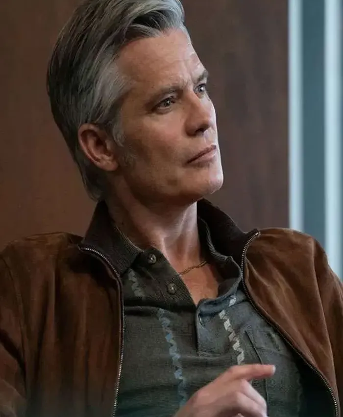 John Armstrong Lucky Tv Series Timothy Olyphant Brown Suede Jacket