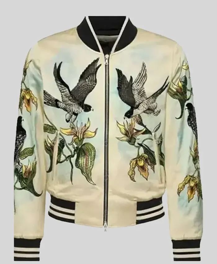John Legend The Voice S25 Bird Print Bomber Jacket Front