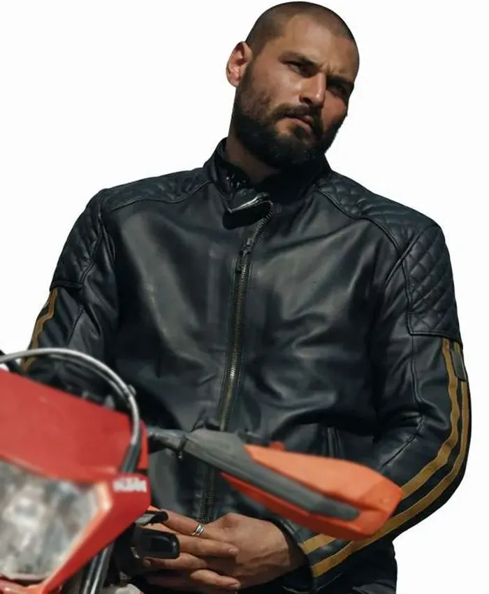 Jonathan Moreno In the Grey Leather Jacket