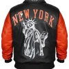 Blue and Orange New York Knicks Varsity Jacket
