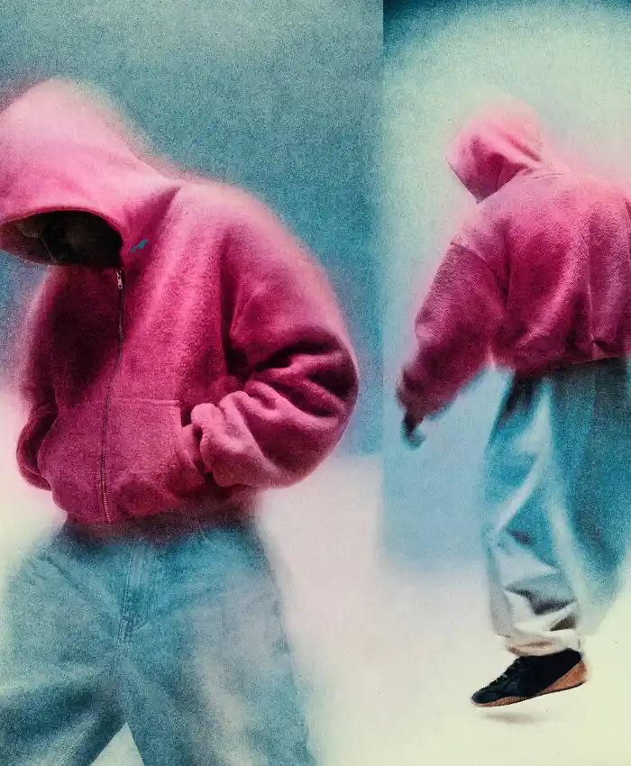 Justin Bieber x SKYLRK Pink Hooded Jacket For Sale